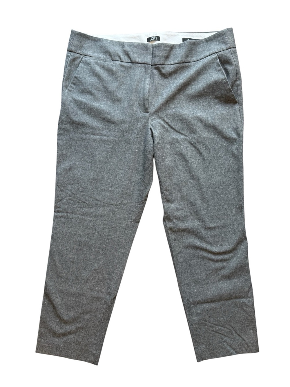LOFT Cropped Marisa Trouser in Tweed size 14